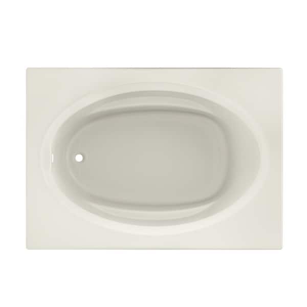 JACUZZI SIGNATURE 60 in. x 42 in. Rectangular Soaking Bathtub with Reversible Drain in Oyster