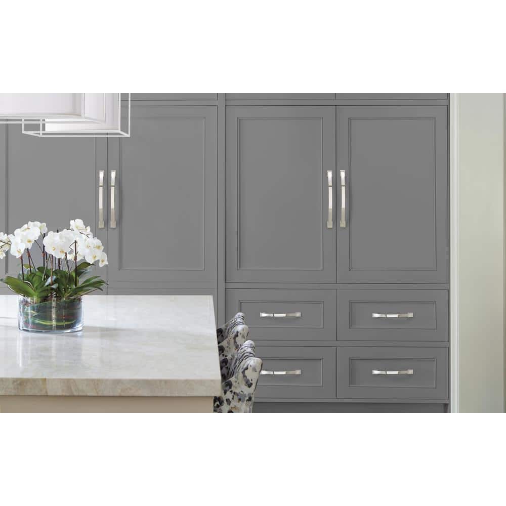Polished Nickel Modern Appliance Pull with Mounting Hardware