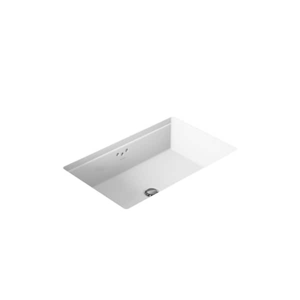 Kathryn 23.9 in. x 15.63 in. Undermount Bathroom Sink in White Vitreous China with Drain