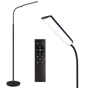 59 in. Black Tripod Floor Lamp for Living Room with Remote, Touch Control, Metal Shade Adjustable 3000K-6000K Brightness