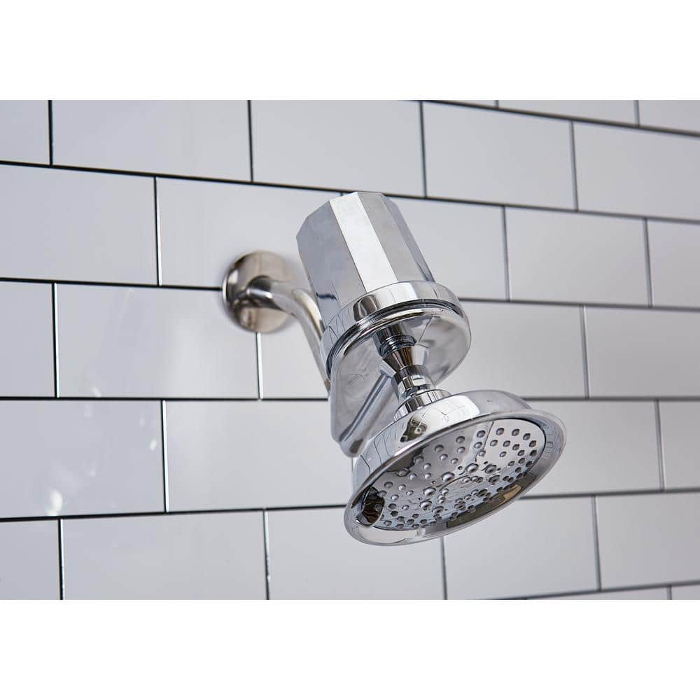Chrome Universal Shower Head Water Filtration System