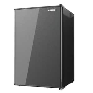 Premium 2.3 cu. ft. Freestanding Under Counter Solid Door Mini Fridge, Reversible Door and Quiet Operation, Black