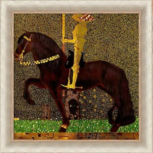 The Golden Knight by Gustav Klimt Andover Champagne Framed Animal Oil Painting Art Print 29.38 in. x 29.38 in.