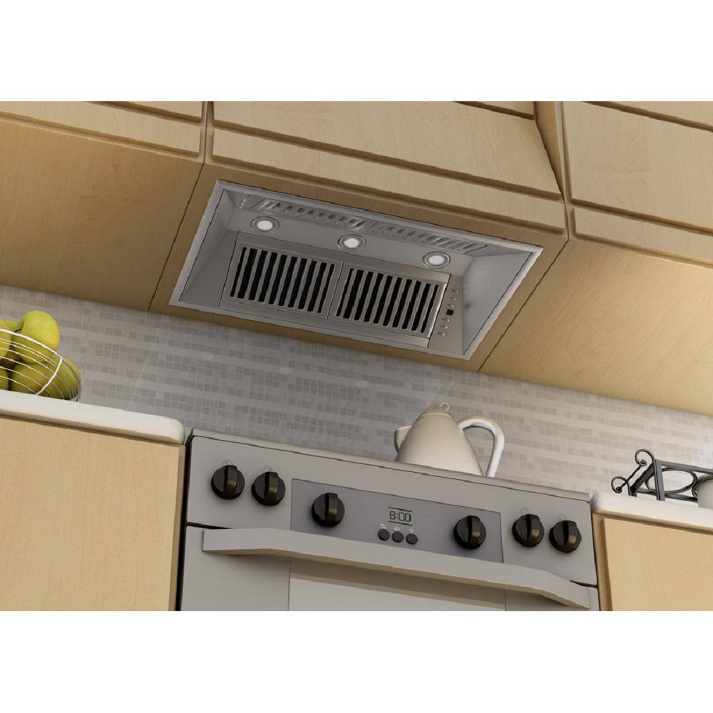 28" Brushed Stainless Steel Ducted Insert Range Hood
