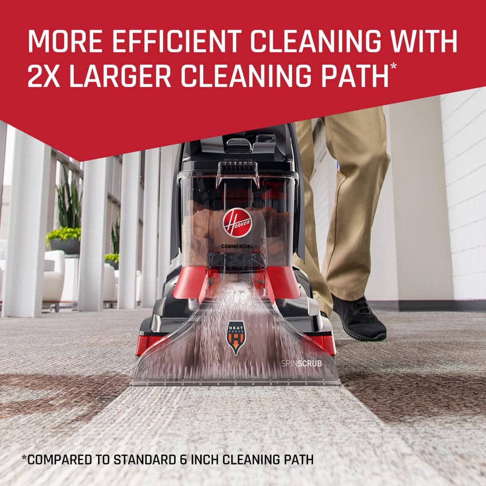 Hoover Red and Black Upright Commercial Carpet Cleaner