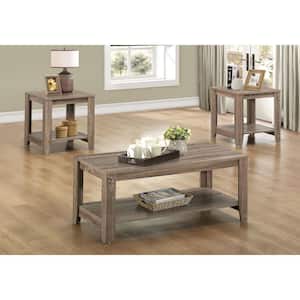 Jasmine 42 in. Dark Taupe Rectangle Particle Board Coffee Table