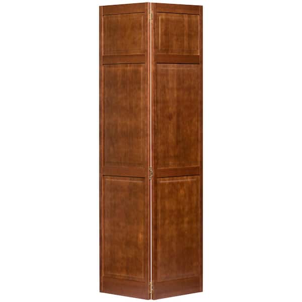 Kimberly Bay 24 in. x 80 in. Traditional 6-Panel Espresso Solid Core Wood Bi-Fold Door