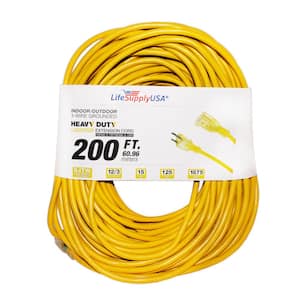 12/3 200 ft. SJTW 10 AMP, 125-Volt, 1250-Watt Lighted End Heavy-Duty Extension Cord (5-Pack)