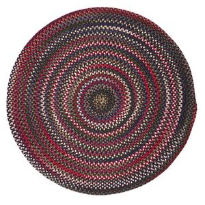 Mayberry Rosewood Multi 10 ft. x 10 ft. Braided Round Area Rug