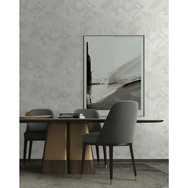 57.5 sq. ft. Daylight Marsh Cranes Nonwoven Paper Unpasted Wallpaper Roll
