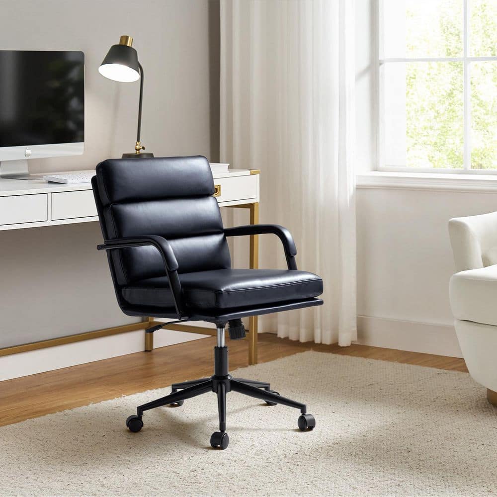 Joa Modern Leather Comfortable Ergonomic Office Chair with Tilt Lock and Center Tilt-NAVY price history on PriceWatchPro