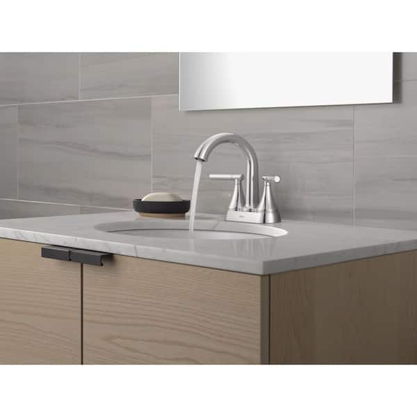 Delta Foundations Design Series Modern 4 in. Centerset Double