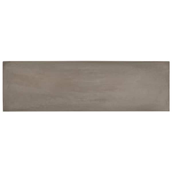 Ivy Hill Tile Vibe Shadow Gray 2.36 in. x 0.39 in. Matte Cement Subway Wall Tile Sample