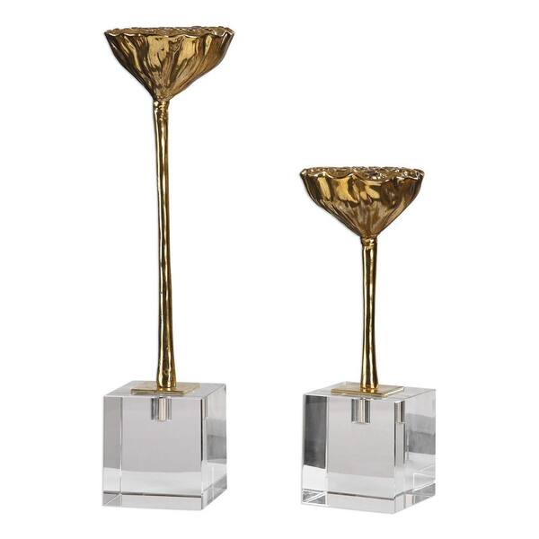 Global Direct Lotus Pods in Metaillic Gold (Set of 2)