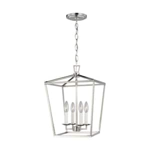 Dianna Small 4-Light Brushed Nickel Island Pendant Light