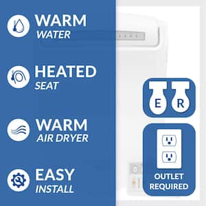 BB-1000 Supreme Electric Bidet Seat for Round Toilets in White