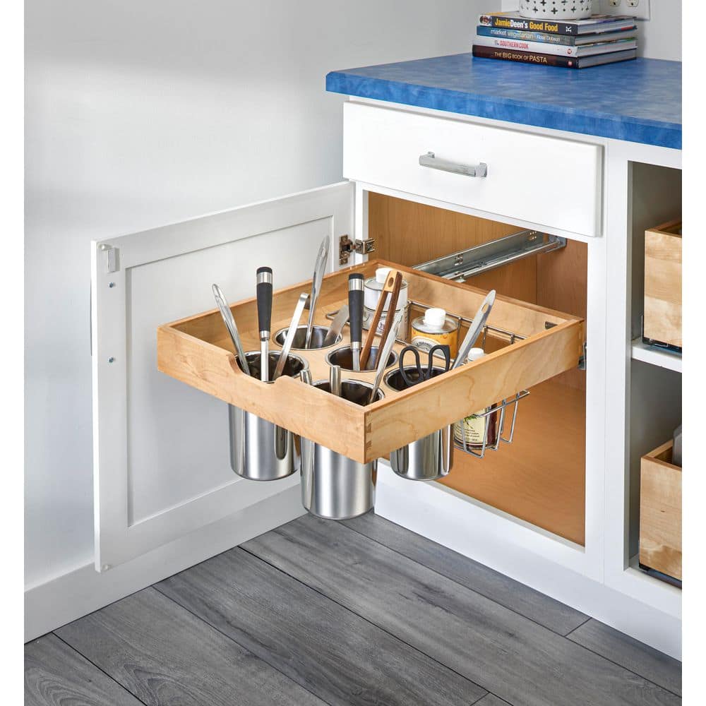 Rev-A-Shelf Wood Base Cabinet Pullout Organizer W/ Soft-Close