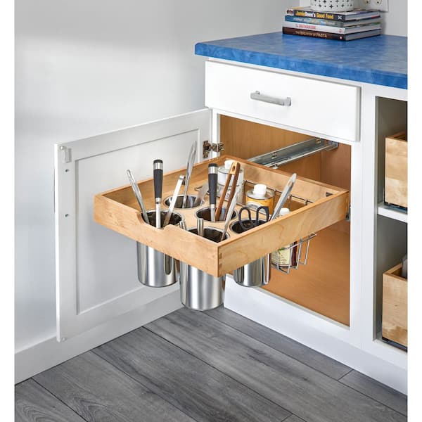 Rev-A-Shelf Wood Base Cabinet Pullout Organizer w/ Soft-Close