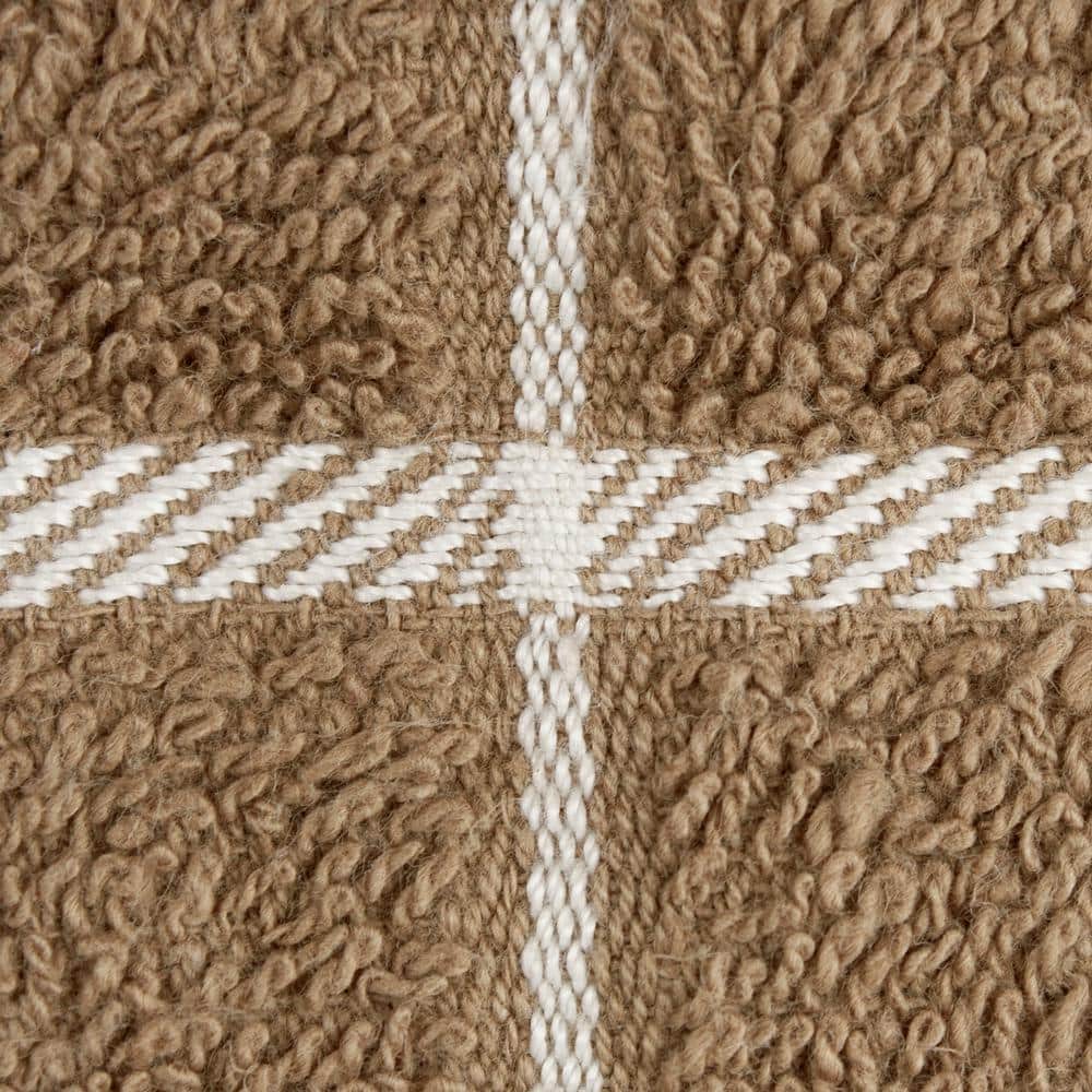 Mocha and White Terry Cotton Dish Cloth Set, 6-Pack