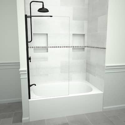 Fixed Bathtub Doors Bathtubs The, Bathtub With Glass Wall
