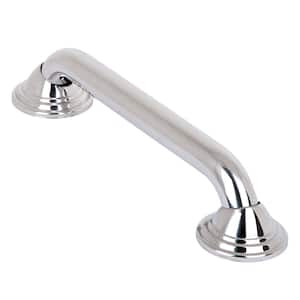 Decorative Shower Safety Grab Bar, Polished Stainless Steel, 12 in.