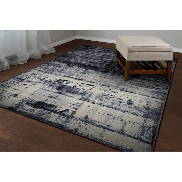 Easton Abstract Mosaic Slate 2 ft. x 4 ft. Area Rug
