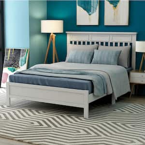 Yalena White with Slats Transitional Full Bed