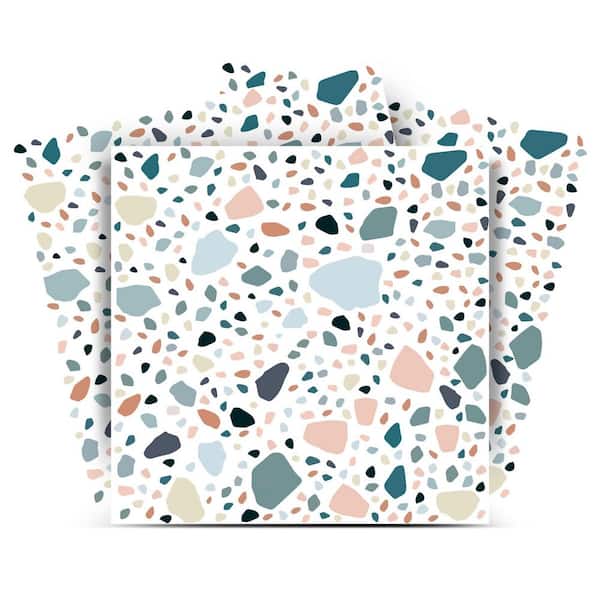 Green, Brown T1 12 in. x 12 in. Vinyl Peel and Stick Tile (24-Tiles, 24 sq. ft./pack)