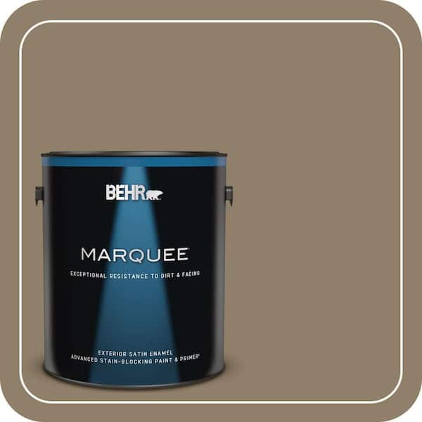 BEHR MARQUEE 1 gal. Home Decorators Collection #HDC-NT-11 Sandalwood Tan Satin Enamel Exterior Paint & Primer