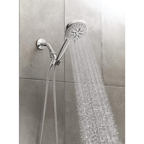 HydroEnergetix 8-Spray Wall Mount Handheld Shower Head 1.75 GPM in Chrome