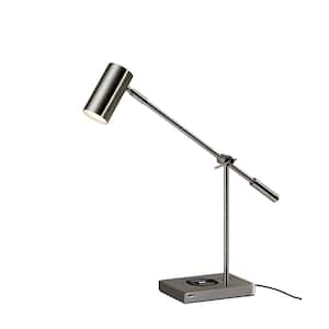 22 in. Steel Collette Qi Wireless Charging LED Desk Lamp