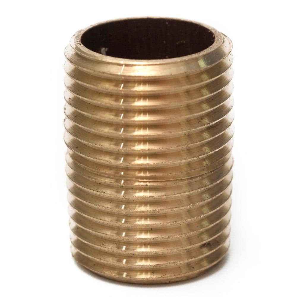 LTWFITTING Brass Pipe Close Nipple Fitting 1/8 Male NPT X Close Air Water(Pack Of 10