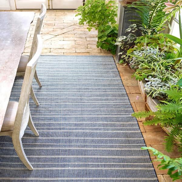 Samson Handwoven Navy 6 ft. x 9 ft. Outdoor Area Rug