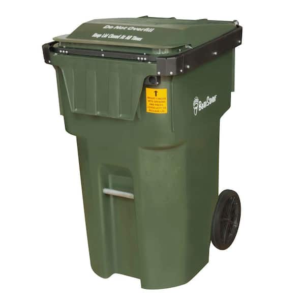 Otto BearSaver 95 Gal. Green Wheeled Grizzly Bear Trash Can