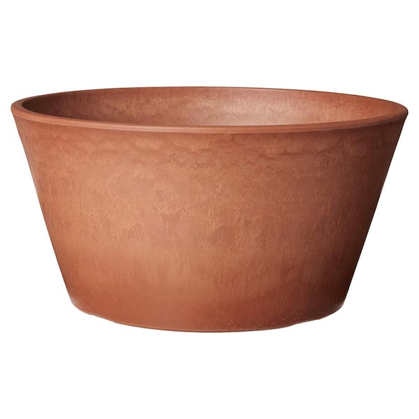 Arcadia Garden Products Sleek 10 in. x 5 in. Terra Cotta PSW Bulb Pan Pot