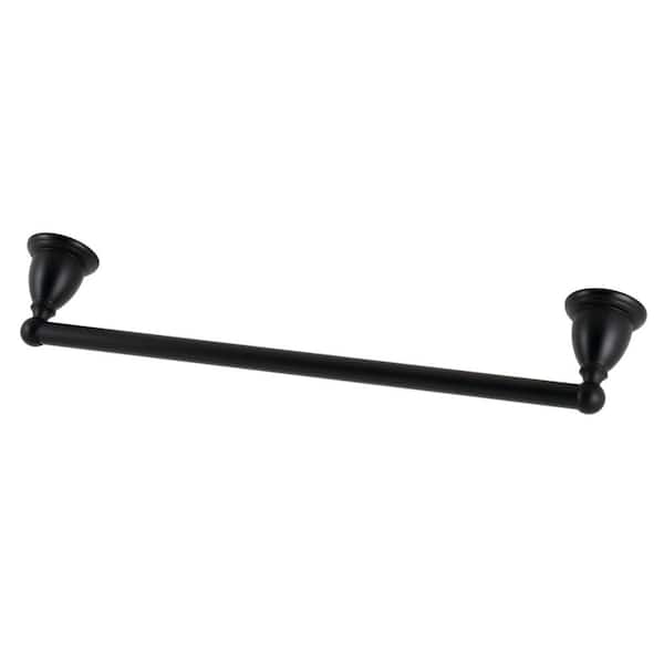 Heritage 18 in. Wall Mounted Towel Bar in Matte Black