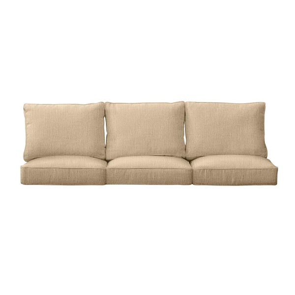 1101Design 27 in. x 29 in. Deep Seating Indoor/Outdoor Couch Cushion Set in Sunbrella Canvas Fawn