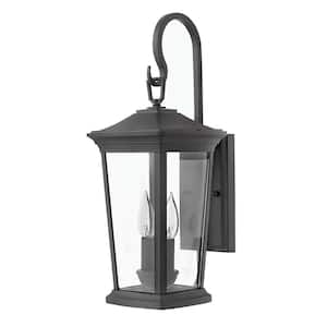 Alford Place 2-Light Museum Black LED Outdoor Lantern Sconce