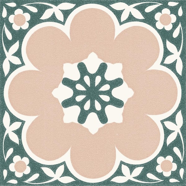 Daphne 12 in. W x 12 in. L Pink Peel & Stick Vinyl Tile Flooring (20 sq. ft./case)