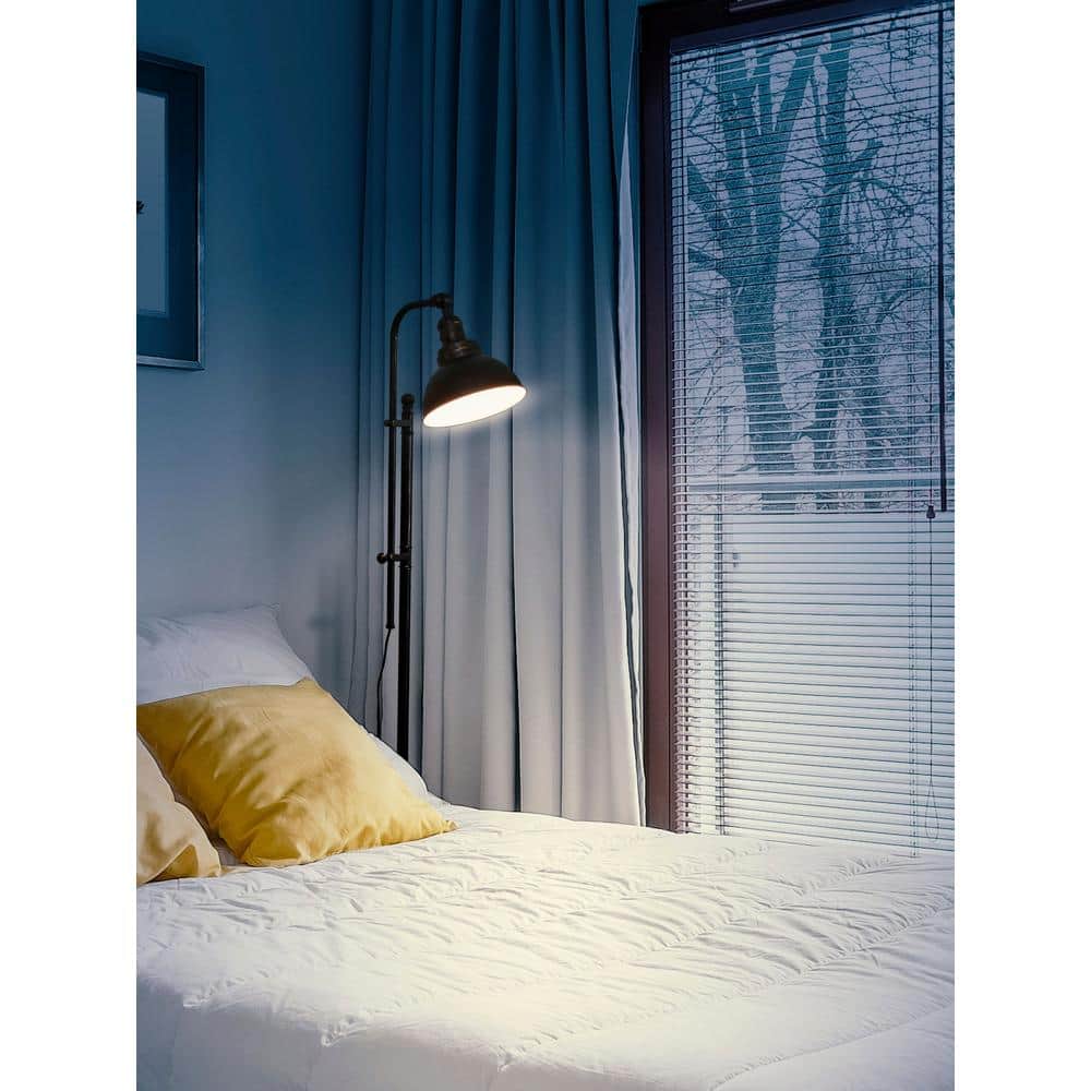 Bronze Adjustable Industrial LED Floor Lamp with Alexa Compatibility