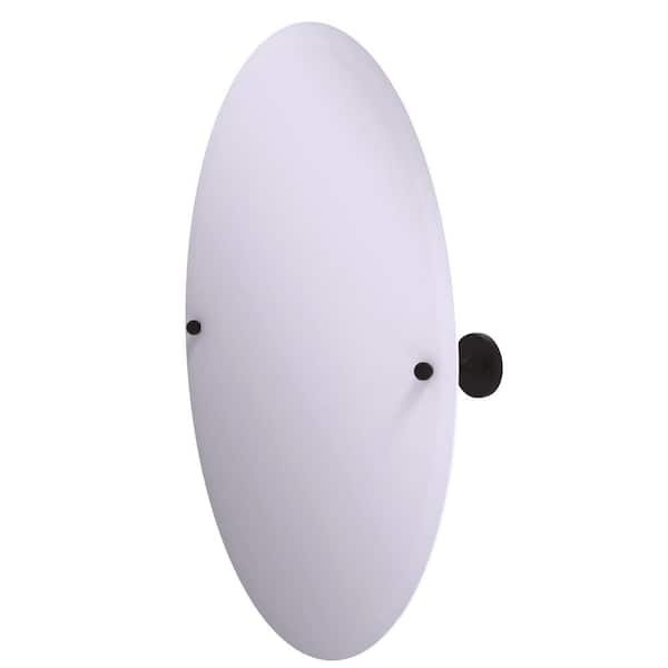 Allied Brass Shadwell Collection Frameless Oval Tilt Mirror with Beveled Edge in Oil Rubbed Bronze