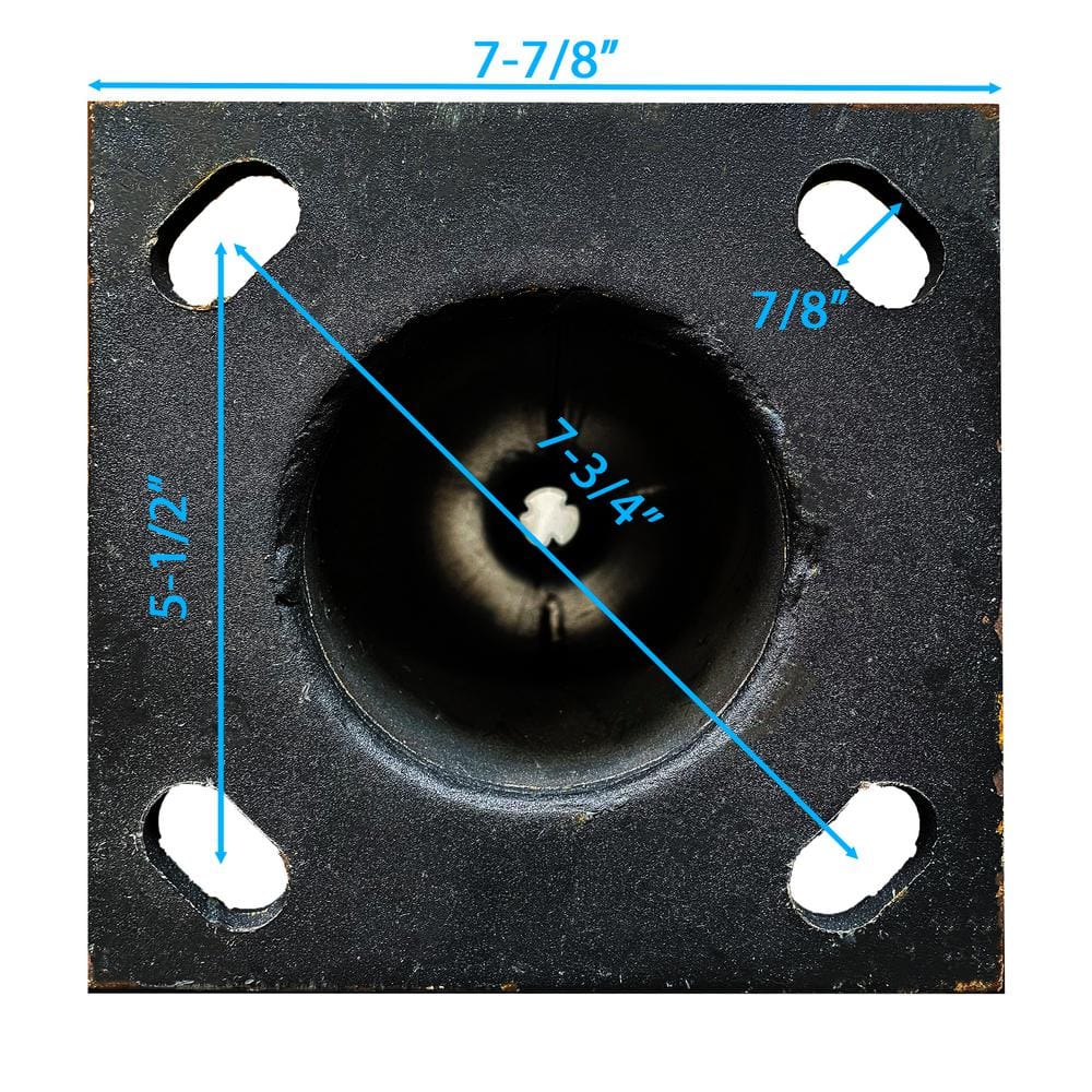Elegant Black Extendable Outdoor Light Post with Powder Coated Finish