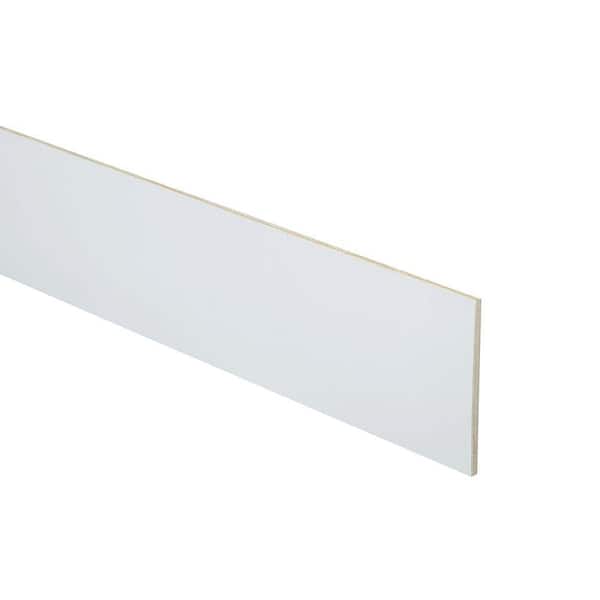 Home Decorators Collection 96 in. W x 0.125 in. D x 4.5 in. H Matching Toe Kick in Pacific White