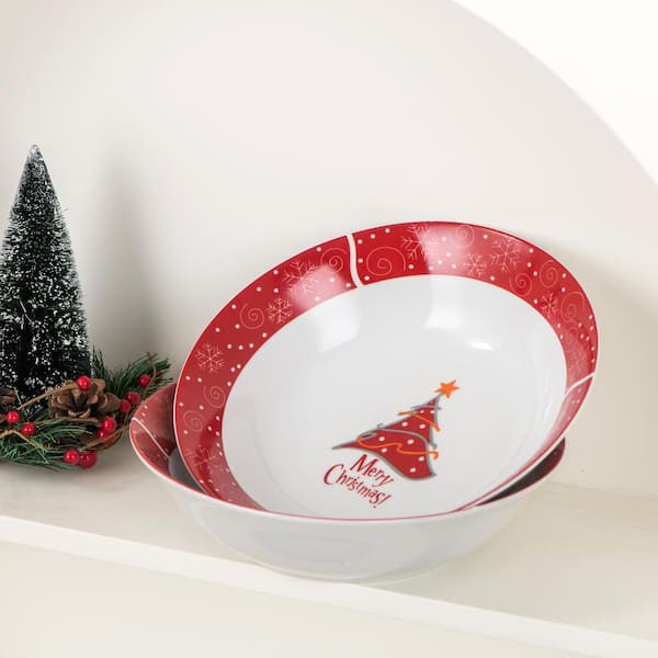 VEWEET, Series CHRISTMASTREE, 20-Piece Porcelain Dinnerware Sets