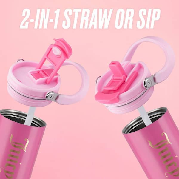 juicy JUICY COUTURE Flip Fusion 40 oz. Hot Pink Stainless Steel Screw