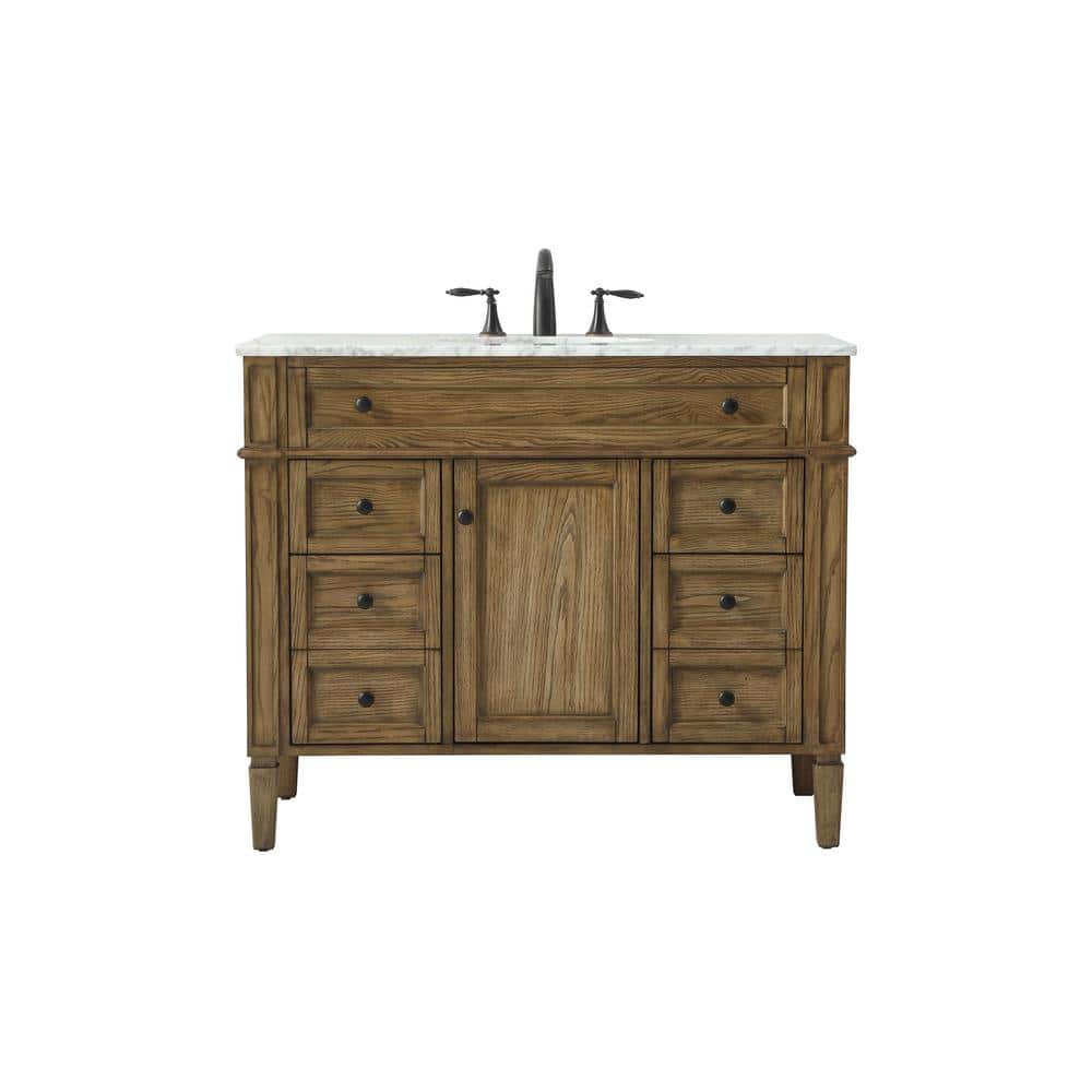 Timeless Home 42 in. W x 21.5 in. D x 35 in. H Single Bathroom Vanity in Dr
