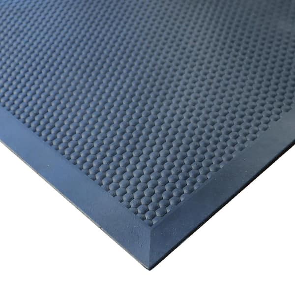 Black 29 in. x 32 in. Rubber Outdoor Playground Slide Landing Mat