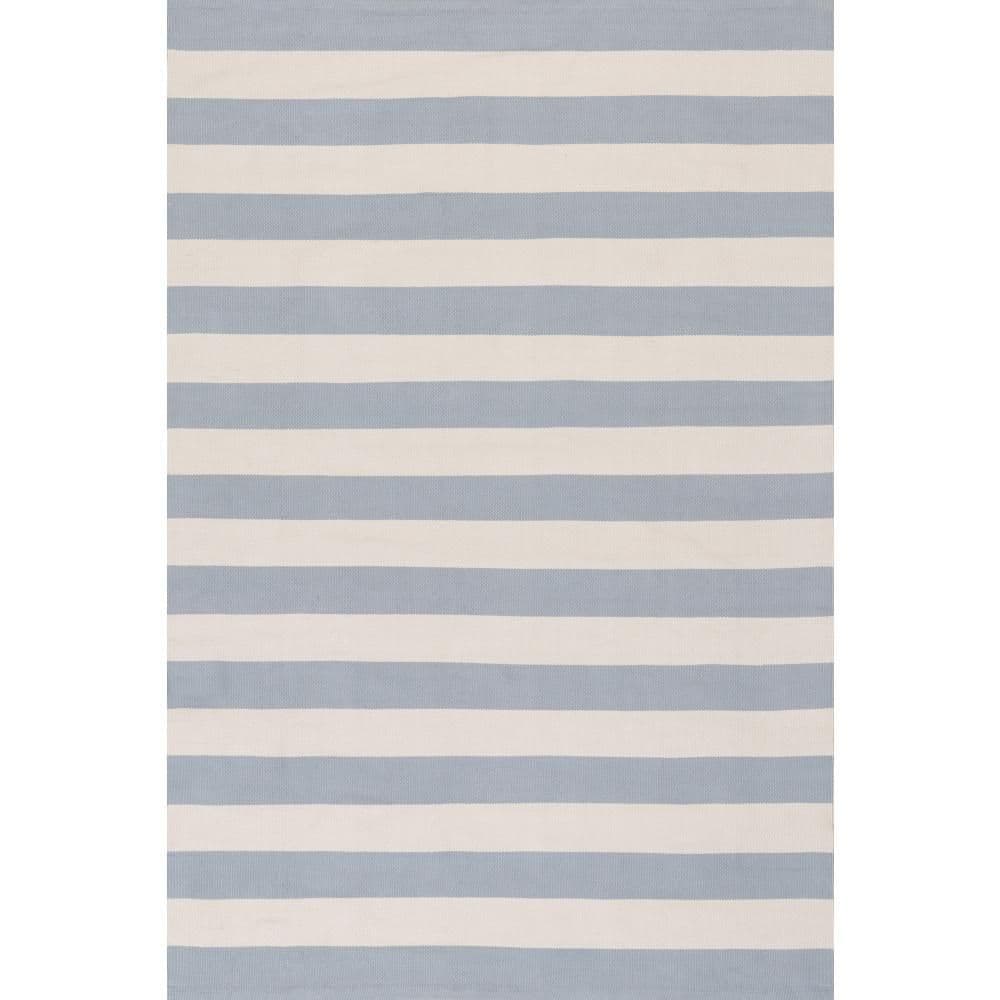 Banks Stripe Handwoven Swedish Blue 3 ft. x 5 ft. Outdoor Area Rug price history on PriceWatchPro