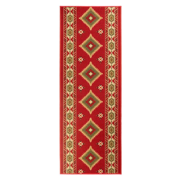 Southwestern Red 36 in. W x 72 in. L Stair Runner 18 sq. ft.