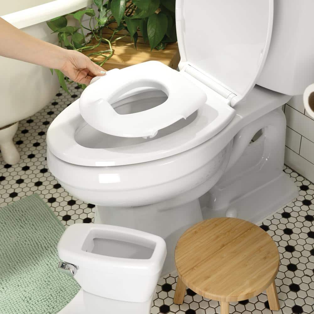White Toddler Potty Training Chair with Flushing Sound